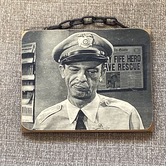 Barney Fife Mayberry Funny Small Rustic Wooden Sign Andy Griffith Show - Picture 1 of 9